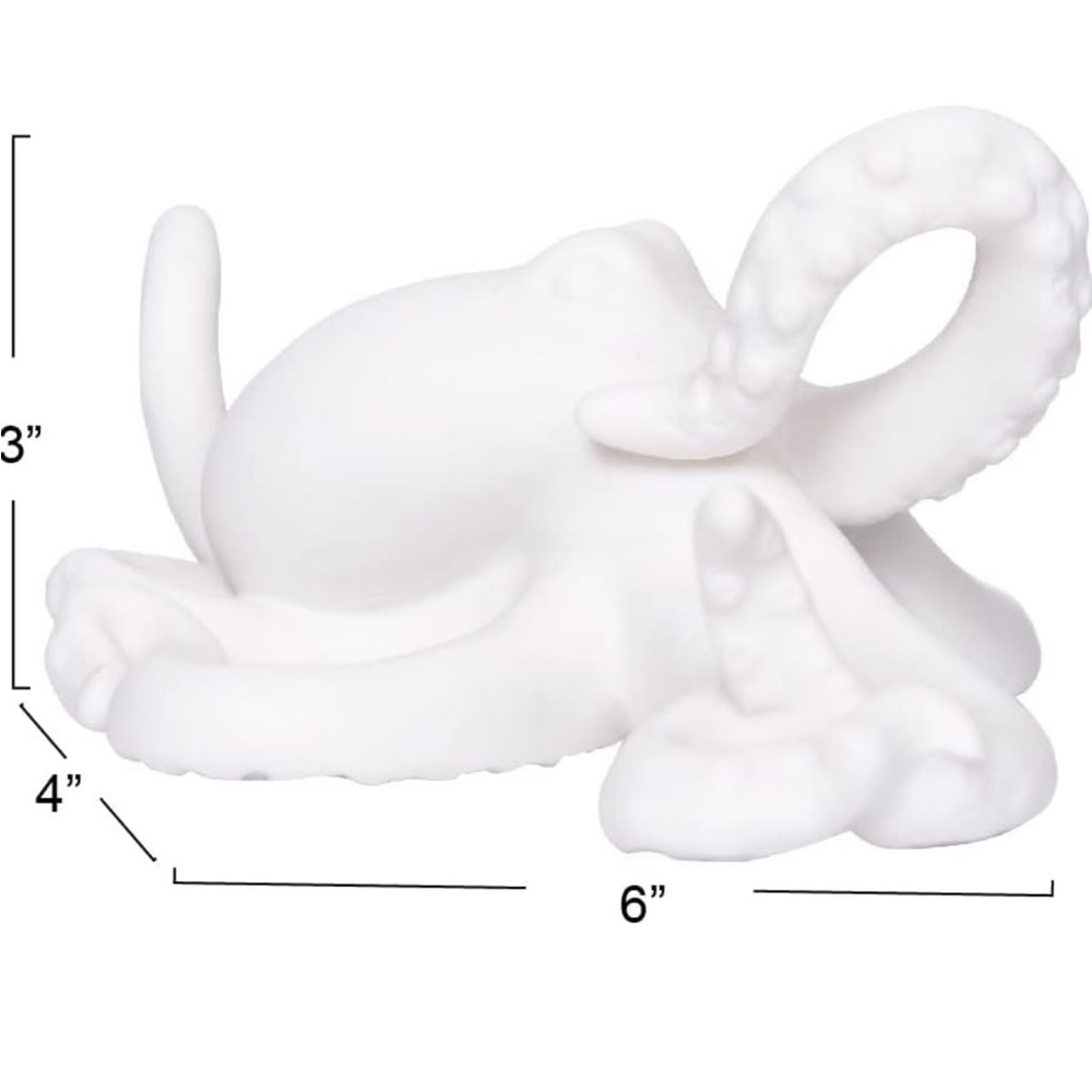 Creative Co-Op Decorative Bisque Stoneware Octopus Table Topper White - Picture 8 of 8